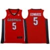 Anthony Edwards Jersey #5 Georgia Bulldogs NCAA Basketball Red