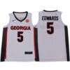 Anthony Edwards Jersey #5 Georgia Bulldogs NCAA Basketball Black White
