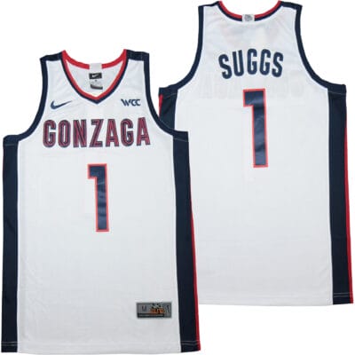 Jalen Suggs Jersey #1 Gonzaga Bulldogs NCAA Basketball White