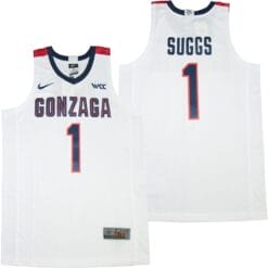 Jalen Suggs Jersey #1 Gonzaga Bulldogs NCAA Basketball White