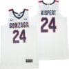 Corey Kispert Jersey #24 Gonzaga Bulldogs NCAA Basketball White