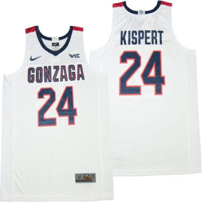 Corey Kispert Jersey #24 Gonzaga Bulldogs NCAA Basketball White