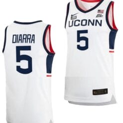 Hassan Diarra Jersey UConn Huskies College Basketball White Replica #5