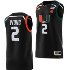 Isaiah Wong Jersey Miami Hurricanes College Basketball Swingman Black #2