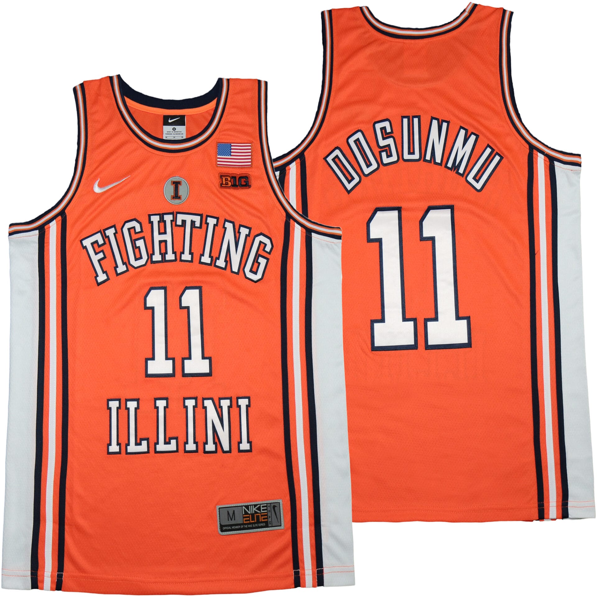 Ayo Dosunmu Jersey #11 Illinois Fighting Illini NCAA Basketball Orange