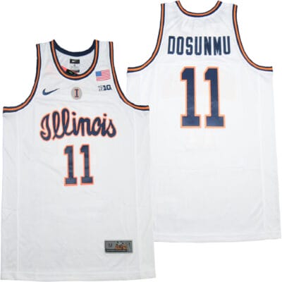 Ayo Dosunmu Jersey #11 Illinois Fighting Illini NCAA Basketball White