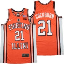 Kofi Cockburn Jersey #21 Illinois Fighting Illini NCAA Basketball Orange
