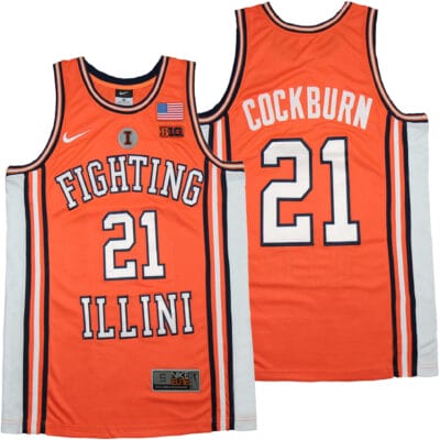 Kofi Cockburn Jersey #21 Illinois Fighting Illini NCAA Basketball Orange