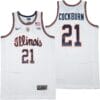 Kofi Cockburn Jersey #21 Illinois Fighting Illini NCAA Basketball White
