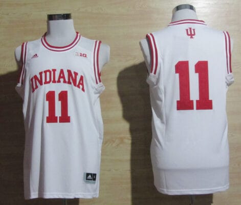 Isiah Thomas Jersey #11 Indiana Hoosiers NCAA Basketball White