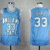 Larry Bird Jersey #33 Indiana State Sycamores NCAA Basketball Indigo