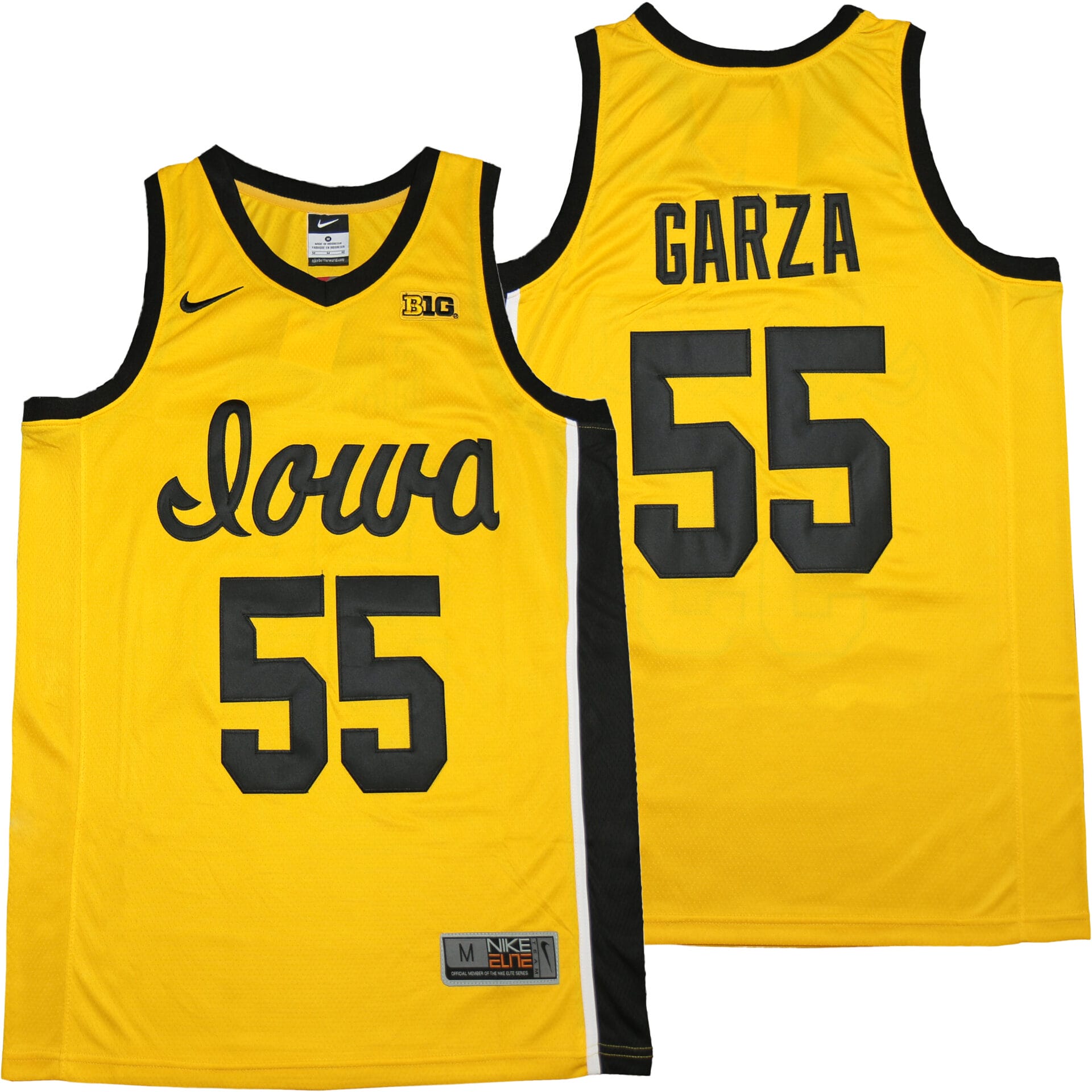 Luka Garza Jersey #55 Iowa Hawkeyes NCAA Basketball Yellow