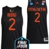 Isaiah Wong Jersey Miami Hurricanes 2023 NCAA March Madness White College Basketball #2