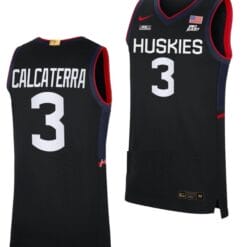 Joey Calcaterra Jersey UConn Huskies College Basketball Limited Black #3