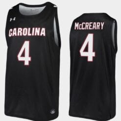 Jalyn McCreary Jersey #4 South Carolina Gamecocks College Basketball Black Replica