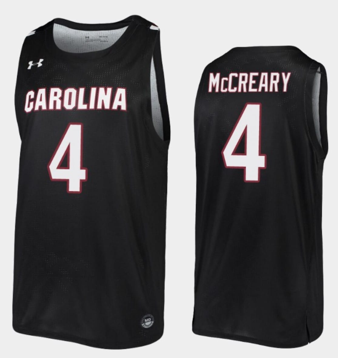Jalyn McCreary Jersey #4 South Carolina Gamecocks College Basketball Black Replica