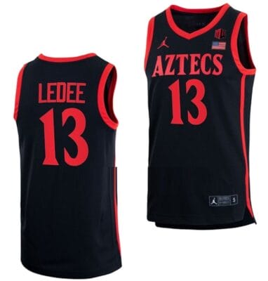 Jaedon LeDee Jersey #13 San Diego State Aztecs College Basketball Black
