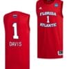 Johnell Davis Jersey #1 FAU Owls College Basketball 2023 NCAA March Madness Red