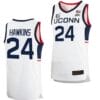 Jordan Hawkins Jersey UConn Huskies College Basketball White Replica #24