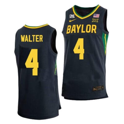 Ja’Kobe Walter Jersey #4 Baylor Bears College Basketball Black