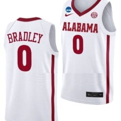 Jaden Bradley Jersey #0 Alabama Crimson Tide College Basketball 2023 NCAA March Madness White