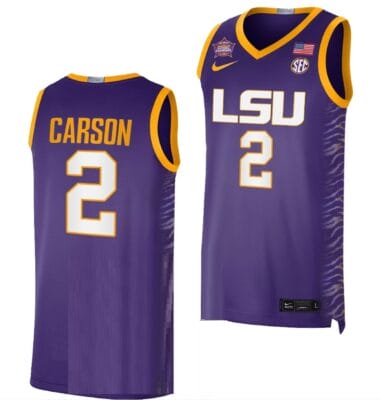 Jasmine Carson Jersey #2 LSU Tigers 2023 NCAA Basketball National Champions Purple