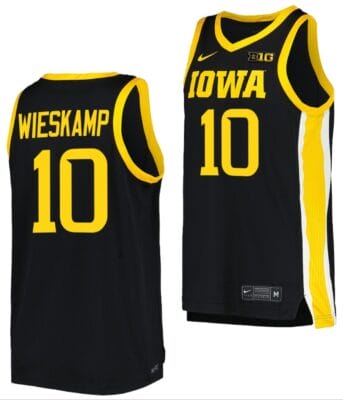 Joe Wieskamp Jersey Iowa Hawkeyes College Basketball Black #10