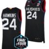 Jordan Hawkins Jersey UConn Huskies College Basketball 2023 NCAA Final Four Black #24