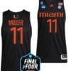 Jordan Miller Jersey Miami Hurricanes 2023 NCAA March Madness White College Basketball #11