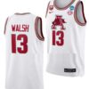 Jordan Walsh Jersey #13 Arkansas Razorbacks College Basketball 2023 NCAA March Madness White
