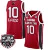 Kamilla Cardoso Jersey #10 South Carolina Gamecocks Basketball 2024 National Champions All Stitched Red