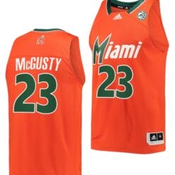Kameron McGusty Jersey Miami Hurricanes College Basketball Reverse Retro Orange #23