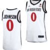 Keshad Johnson Jersey #0 San Diego State Aztecs College Basketball Home White