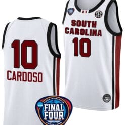 Kamilla Cardoso Jersey #10 South Carolina Gamecocks Basketball 2024 NCAA March Madness Final Four White