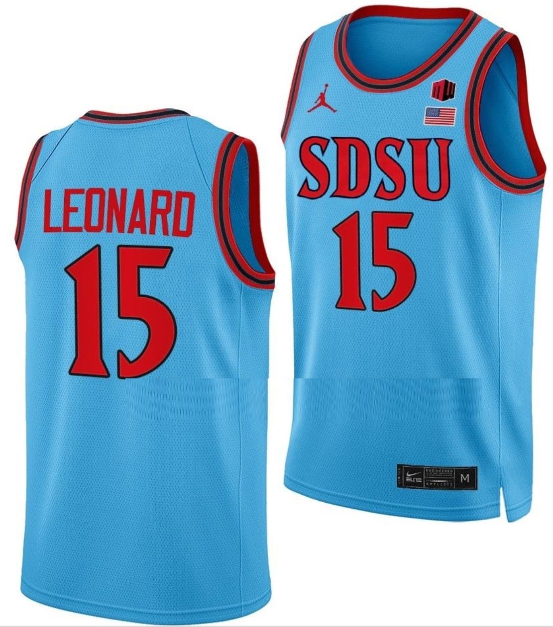 Kawhi Leonard Jersey #15 San Diego State Aztecs College Basketball Blue Alternate