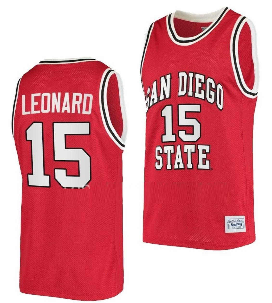 Kawhi Leonard Jersey #15 San Diego State Aztecs College Basketball Red Retro