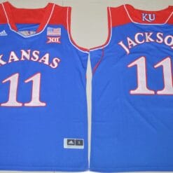 Josh Jackson Jersey #11 Kansas Jayhawks NCAA Basketball Blue