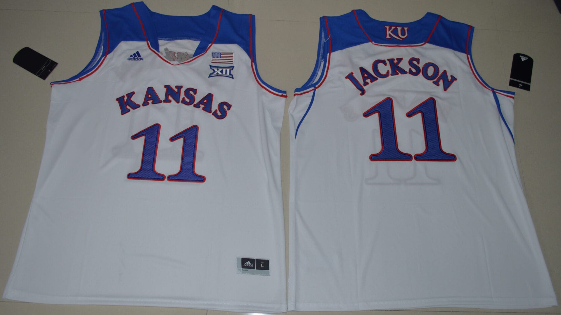 Josh Jackson Jersey #11 Kansas Jayhawks NCAA Basketball Blue White