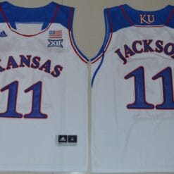 Josh Jackson Jersey #11 Kansas Jayhawks NCAA Basketball White