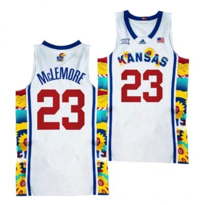 Kansas Jayhawks #23 Ben McLemore Jersey Sunflower Showdown White Basketball Jerseys