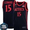 Kawhi Leonard Jersey San Diego State Aztecs College Basketball 2023 NCAA Final Four Black #15
