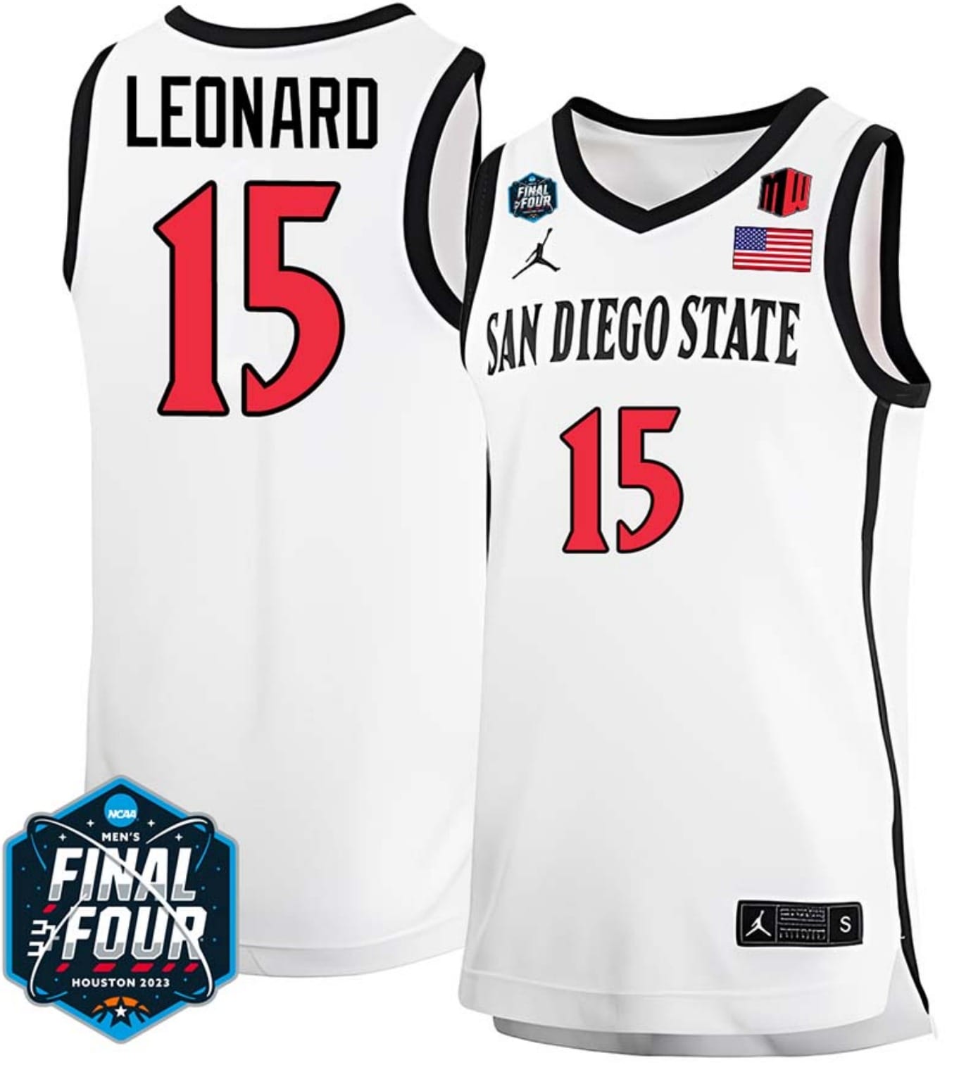 Kawhi Leonard Jersey San Diego State Aztecs College Basketball 2023 NCAA Final Four White #15