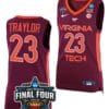 Kayana Traylor Jersey Virginia Tech Hokies College Basketball 2023 NCAA Final Four Maroon #23