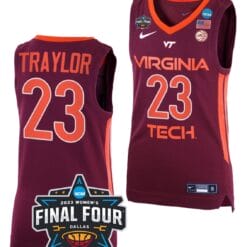 Kayana Traylor Jersey Virginia Tech Hokies College Basketball 2023 NCAA Final Four Maroon #23