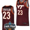 Kayana Traylor Jersey #23 Virginia Tech Hokies College Basketball 2023 NCAA March Madness Final Four Maroon