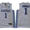 Devin Booker Jersey #1 Kentucky Wildcats NCAA Basketball White