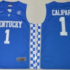 John Calipari Jersey #1 Kentucky Wildcats NCAA Basketball Blue