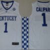 John Calipari Jersey #1 Kentucky Wildcats NCAA Basketball White