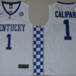 John Calipari Jersey #1 Kentucky Wildcats NCAA Basketball White