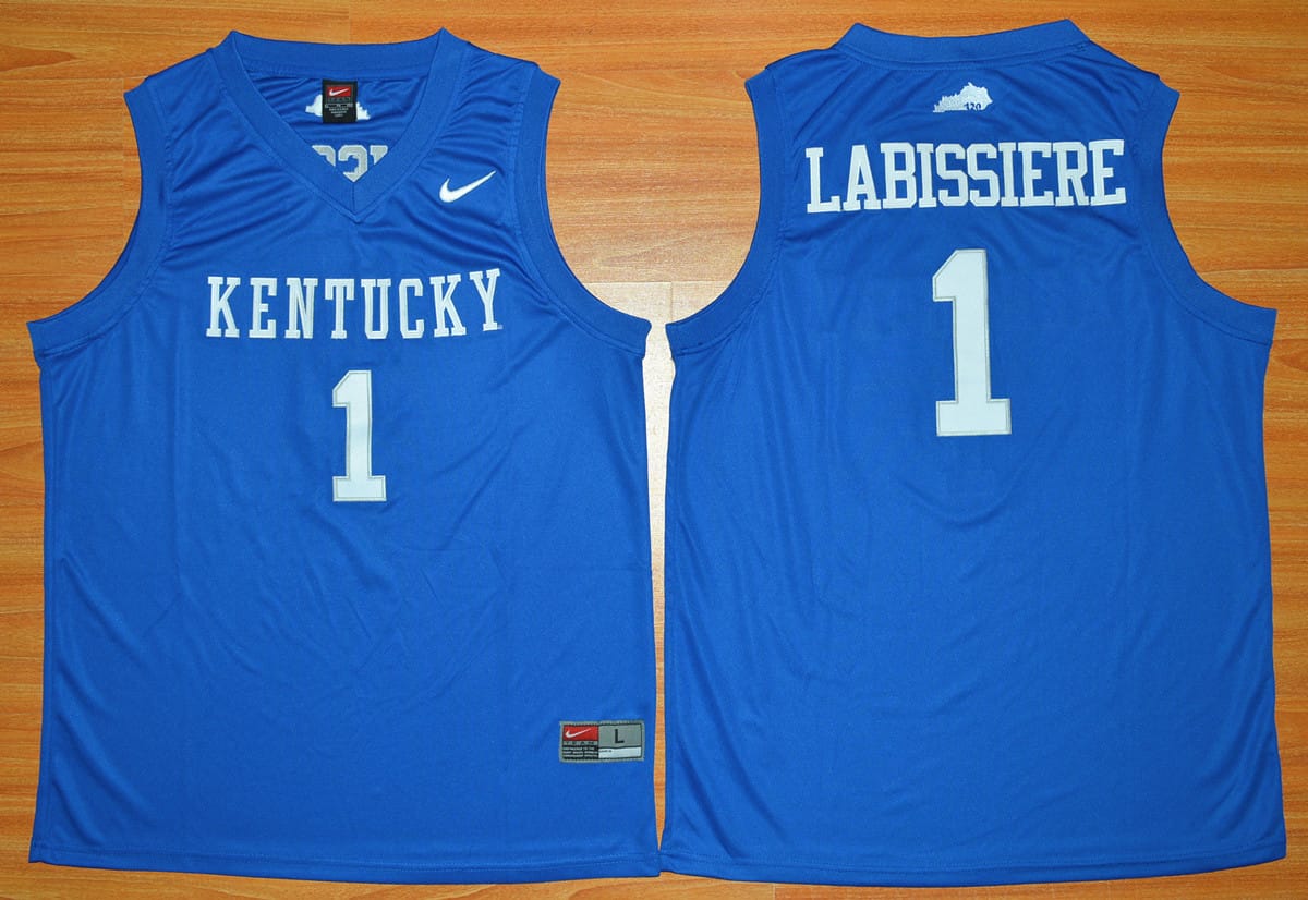 Skal Labissiere Jersey #1 Kentucky Wildcats NCAA Basketball Blue